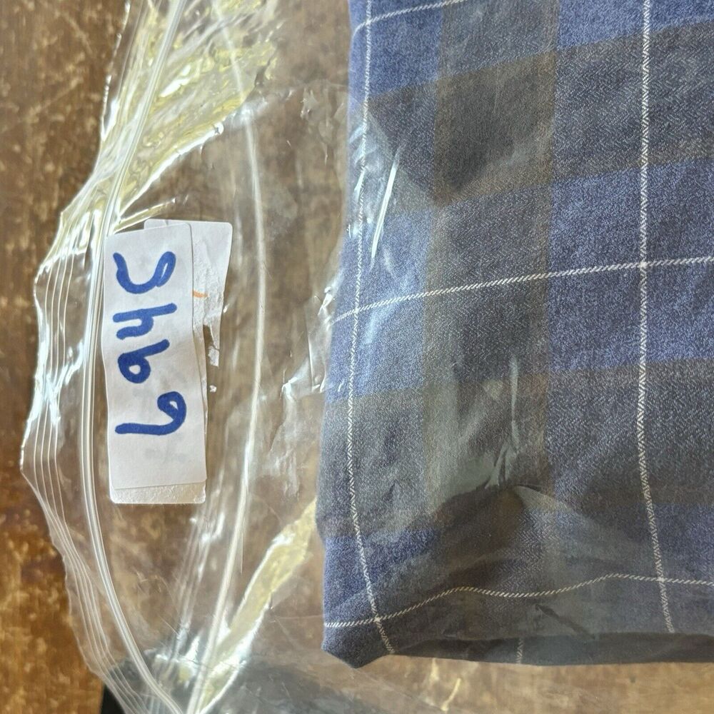 Daniel Cremieux Mens Shirt 2XT Blue Gray Plaid Light Brushed Flannel Long Sleeve - Picture 9 of 9